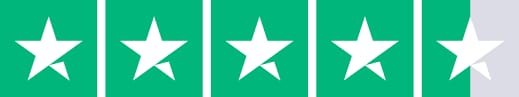 4.5 sterren beoordeling op Trustpilot